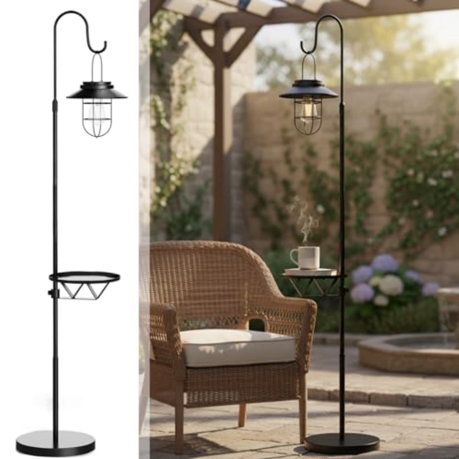 Outdoor Lighting Solar - Солнечный напольный светильник со столиком, 60-дюймовый