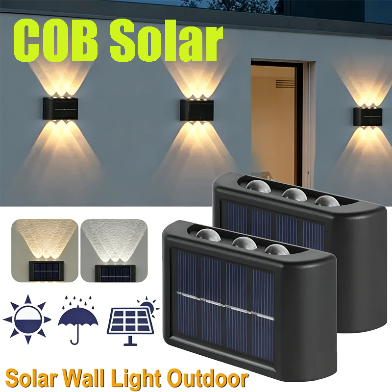 Outdoor Lighting Solar - Солнечный настенный светильник COB, уличный, водонепроницаемый,