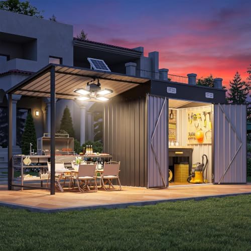 Outdoor Lighting Solar - Уличный навес для хранения вещей 6x4
