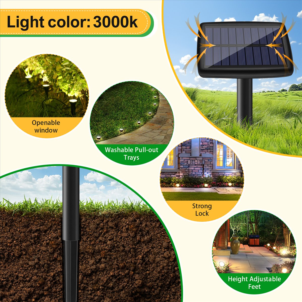 Solar Path Light - Y17A 10 в 1 Солнечные светильники